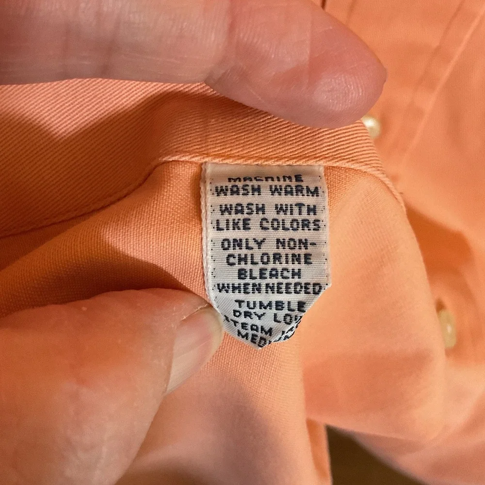 Men's Ralph Lauren Peach Long Sleeve Button‎ Up Size XLarge